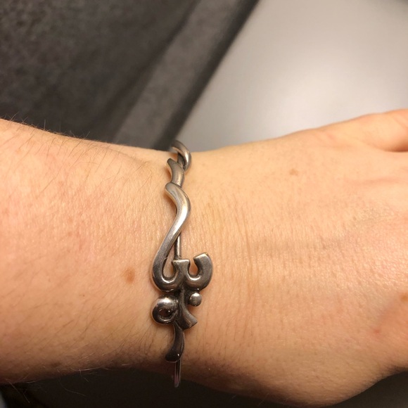 Alex and Ani silver OHM adjustable bangle. Looks great worn in a “stack” - Picture 3 of 4